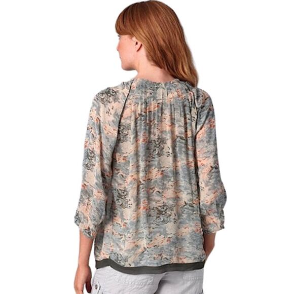 JOIE Watercolor Cloud Perry Silk Top Blouse XS - Picture 3 of 11